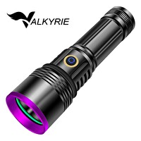 Valkyrie 365nm 20W Güç 3000 mAh Şarjlı Alüminyum Gövde Profesyonel Kullanım LED UV El Feneri