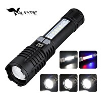 Valkyrie 5 Işık Modu Type-C Şarjlı Çakar Modlu Zoom Özellikli LED El Feneri