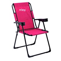 Argeus Rest Pembe Bardaklıklı Katlanabilir Kamp Sandalyesi