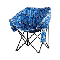 Argeus Balcony Comfort Mavi Kamuflaj Katlanabilir Kamp Sandalyesi