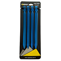 Argeus 6061 Alpinist Alüminyum Mavi 4'lü 18 CM Çadır Kazığı