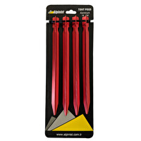 Alpinist Alüminyum 6061 Çadır Kazığı 18 CM Kırmızı 4'lü