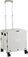 Valkyrie Katlanabilir 4 Tekerlekli Kapaklı Teleskopik Çekme Kolu Depolama Çantası Beyaz