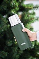 Acar Karat X Serisi TMS-08366 Paslanmaz Çelik 0.75 LT Kamp Termos Yeşil