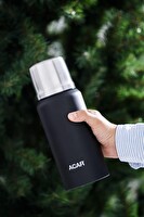 Acar Karat X Serisi TMS-08367 Paslanmaz Çelik 0.75 LT Kamp Termos Siyah