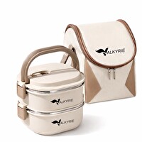 Valkyrie 2 Katlı Yemek Kabı 1400 ML - Termal Çantalı Lunch Box 304 Paslanmaz Çelik BPA İçermez