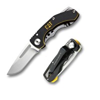 Cat DA980010 Kemer Askı Kancalı Katlanabilir 12 CM Paslanmaz Çelik Kamp Çakısı