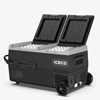 Iceco K95D 95 L Çift Bölmeli Kompresörlü Oto Buzdolabı ve Dondurucu 12/24V Akülü Kablolu - Akü Hariç