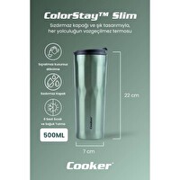 Cooker CKR2100 ColorStay Slim 500 ML Paslanmaz Çelik Bardak Termos