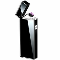 Valkyrie X8 USB Şarjlı Elektronik Ark Çakmak Alevsiz Rüzgara Dayanıklı Metalik Siyah