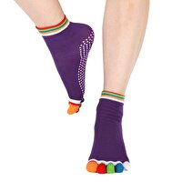 Pozitif Renkli Parmaklar Yoga Çorap