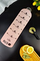 DigitHome H2O Motivasyon Cam Matara Su Şişesi 1000 CC Pembe - H2O87193 - HYT C1-1-18