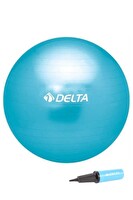 Delta 160 CM - 169 CM Boy Aralığında Olanlara Uygun 65 CM Deluxe Mavi Pilates Topu Ve Pompa Seti