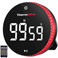 ThermoPro TM04 Akıllı Dijital Mıknatıslı Ledli Alarmlı 100dk Profesyonel Kronometre Zamanlayıcı