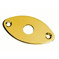Dr. Parts JP1/GD Oval Metal Jack Plate (Gold)