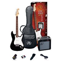 SX SE1-SK-BK Elektro Gitar Seti