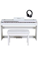 Midex PLX-160WH Profesyonel Dijital 88 Tuşlu Hassasiyetli Piyano (Kulaklık Tabure)