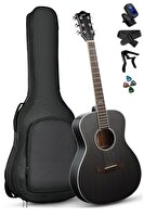 Midex XC-250BK 4/4 Yetişkin Üst Segment Siyah Profesyonel Akustik Gitar