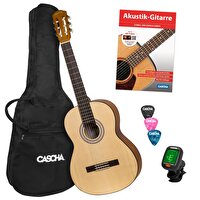 Cascha Student Series 4/4 Klasik Gitar Seti (Türkçe Metod, Taşıma Çantası, 3 Pena, Tuner)