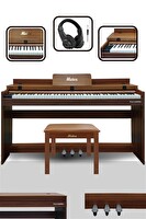 Midex PLX-140 Pro-OR 88 Tuşlu Bluetooth Tuş Hassasiyeti Kapaklı Dijital Piyano (Kulaklık Ve Tabure)