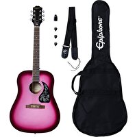 Epiphone Starling Hot Pink Pearl Akustik Gitar Başlangıç Paketi