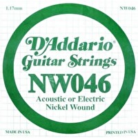 D'Addario NW046 Nickel Wound Elektro Gitar Tek Tel