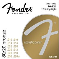 Fender 70CL Akustik Gitar Teli 80/20 Bronze Ball End 011-.050