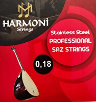 Harmoni Strings HRM18 Kısa Sap Bağlama Teli Takım Profesyonel 0.18 Kısa Sap Saz Teli