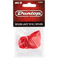 Jim Dunlop 47PXLN Nylon Jazz III XL 6'lı Paket Pena (Kırmızı)