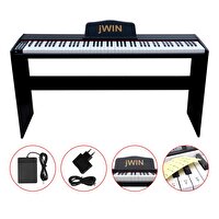 Jwin SDP-88 Tuş Hassasiyetli 88 Tuşlu Dijital Piyano - Siyah