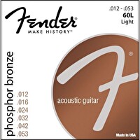 Fender Phosphor Bronze Acoustic Ball End 60L .012-.053 Akustik Gitar Teli