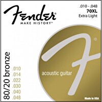 Fender 80/20 Bronze 70XL 10-48 Akustik Gitar Teli