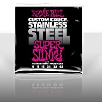 Ernie Ball P02248 Stainless Steel Super Slinky 09-42 Elektro Gitar Teli