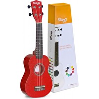 Stagg US-RED Soprano Ukulele Kırmızı - Çanta