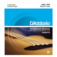 D'Addario EPBB170 Long Scale 45-100 Phosphor Bronze Akustik Bas Gitar Tel Seti