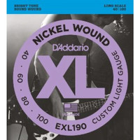 D'Addario EXL190 XL 40-100 Long Scale Nickel Bass Gitar Tel Seti