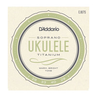 D'addario EJ87S Soprano Titanium Warm Bright Ukulele Tel Seti