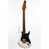Peavey Raptor Lightning Bolt ST 60th HSS Stratocaster Elektro Gitar Altın-Beyaz