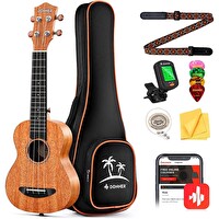 Donner DUS-100 Soprano Ukulele Seti Natürel