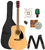 Fender FA-115 Dreadnought Doğal Ceviz Klavyeli Akustik Gitar Paketi