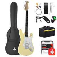 Donner DST-100 Sarı Elektro Gitar Seti