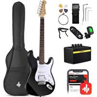 Donner DST-100B Siyah Elektro Gitar Seti