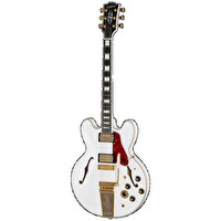 Epiphone IGC Alex Lifeson 1976 ES-355 Reissue Yarı Boş Gövdeli Elektro Gitar Alp Beyaz