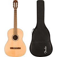 Fender CN-30 Geniş Ağızlı Ceviz Klavye Naturel Taşıma Çantası Dahil Klasik Gitar