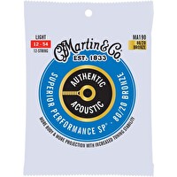 Martin Co MA190 SP 80/20 Bronz Hafif 12 Telli Akustik Gitar Teli (12-54)