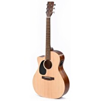 Ditson GC-10EL Grand Om Solak Elektro Akustik Gitar Naturel