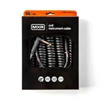 MXR DCICB30R Siyah Açıl - Düz Uçlu Sarmal Kablo 9 M