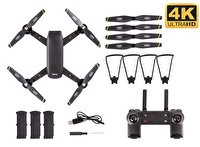 Aden E59S 4K Ultra HD Kamera Vps Sensörlü Drone (3 Bataryalı Set)