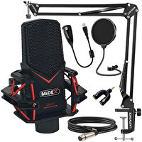 Midex GMX-1ST Condenser Stüdyo Mikrofonu PC Ve Telefon (Stand Ve Filtreli)