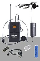 Lastvoice SXC-999Y Şarjlı Telsiz Kablosuz Headset Yaka Mikrofonu (Uhf Sabit Kanal)